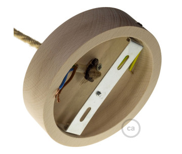 KIT Floron madera D120 1 agujero 10mm para cable textil