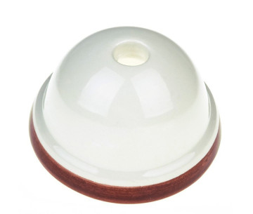 KIT Florón cerámica mini D75 1 agujero Blanco-Marrón
