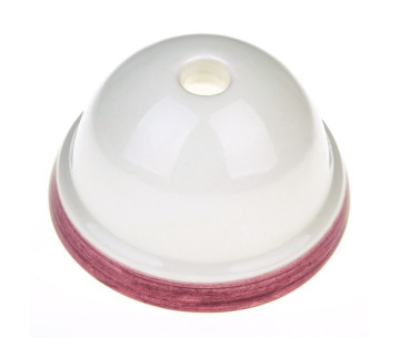 KIT Florón cerámica mini D75 1 agujero Blanco-Burdeos