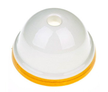 KIT Florón cerámica mini D75 1 agujero Blanco-Naranja