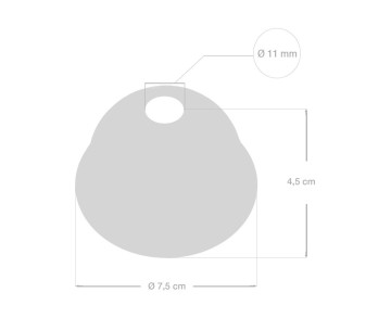 KIT Florón cerámica mini D75 1 agujero Blanco-Ocre