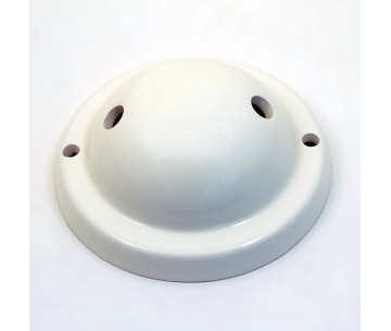 KIT Florón cerámica simple D130 2 agujeros Blanco