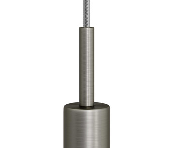Prensaestopa metal L7cm Titanio Satin  tubo roscado tuerca y arandela