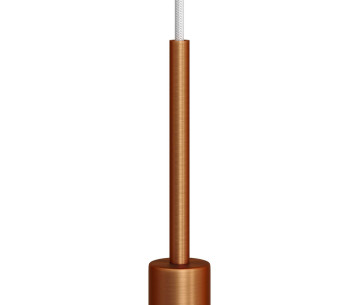 Prensaestopa metal L15cm Cobre Satin  tubo roscado tuerca y arandela