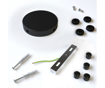 Kit Mini rosetón cilíndrico de metal con 4 agujeros laterales (caja de