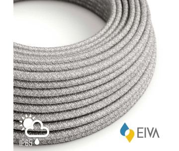 Cable Manguera exterior Neopreno 2x1 Textil  Lino Gris