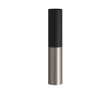 Tub-E14, tubo metálico doble para foco  Negro - Titanio satinado