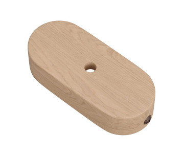 Kit Floron oval de madera 1 agujero 10mm para cable textil