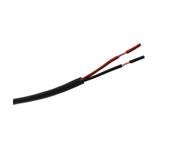 Cable manguera redonda PVC 2x0.35 negra int. rojo y negro diam 3,8mm