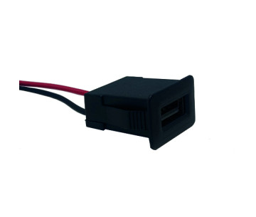 Toma USB-A soporte negro y conector CST hembra a Driver G5032000