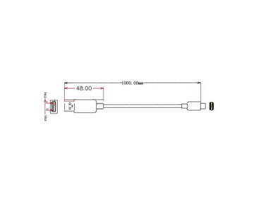 Cable de 1 metro blanco USB tipoA - USB tipoC