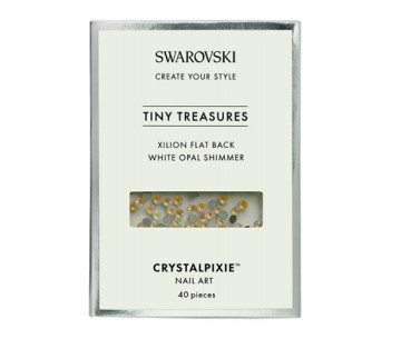 Crystal Pixie Tiny Treasures Xilion FB White Opal shimmer (40uds)