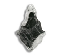 Plaqueta de cristal 96/175mm Craquelé Negro