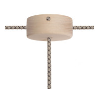Kit Mini rosetón cilíndrico madera con 1 agujero central y 2 laterales