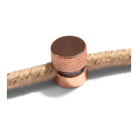 Fijación con pasacable metálico para cable textil Cobre (2 uds)