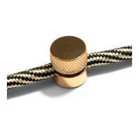 Fijación con pasacable metálico para cable textil Latón (2 uds)