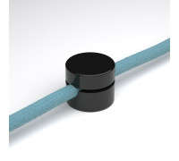 Soporte de pared negro para cable textil (2 uds)