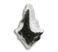 Plaqueta de cristal 6963K 89mm Craquelé Negro