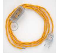 Conexión de mano 1,8m Transparente cable Trenzado Seda Amarillo TM10