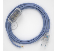 Conexión de mano 1,8m Transparente cable redondo Seda Lila RM07