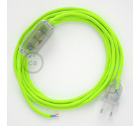 Conexión de mano 1,8m Transparente cable Redondo Seda Amarillo RF10