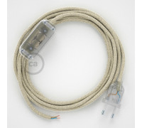Conexión de mano 1,8m Transparente cable Redondo Lino Neutro RN01