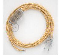 Conexión de mano 1,8m Transparente cable Redondo Seda Amarillo RZ10