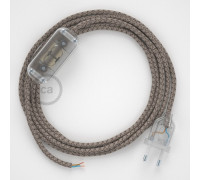 Conexión de mano 1,8m Transparente cable Redondo Algodón Corteza RD63