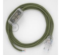 Conexión de mano 1,8m Transparente cable Redondo Algodón Verde RD72