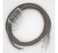 Conexión de mano 1,8m Transparente cable Redondo Algodón AntracitaRD64
