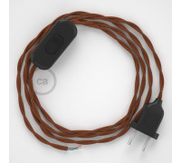 Conexión de mano 1,8m Negro cable Trenzado Algodón Ciervo TC23
