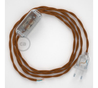 Conexión de mano 1,8m Transparente cable Trenzado Seda Whisky TM22