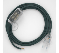 Conexión de mano 1,8m Transparente cable Redondo Algodón Gris RC30