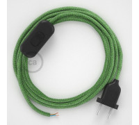 Conexión de mano 1,8m Negro cable redondo Algodón Bronte RX08