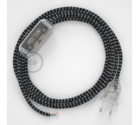 Conexión de mano 1,8m Transparente cable redondo Seda Estrellas RT41