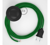 Conexión suelo 3m Negro cable redondo Seda Verde RM06