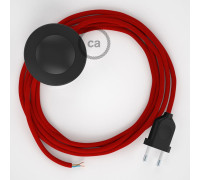 Conexión suelo 3m Negro cable redondo Seda Rojo RM09