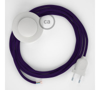 Conexión suelo 3m Blanco cable redondo Seda Púrpura RM14