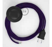 Conexión suelo 3m Negro cable redondo Seda Púrpura RM14