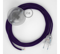 Conexión suelo 3m Transparente cable redondo Seda Púrpura RM14
