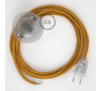 Conexión suelo 3m Transparente cable redondo Seda Dorado RM05