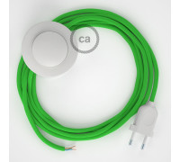 Conexión suelo 3m Blanco cable redondo Seda Verde Lima RM18