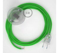 Conexión suelo 3m Transparente cable redondo Seda Verde Lima RM18