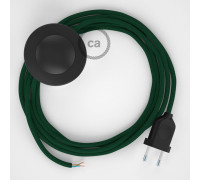Conexión suelo 3m Negro cable redondo Seda Verde Oscuro RM21