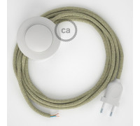Conexión suelo 3m Blanco cable redondo Lino Natural Neutro RN01