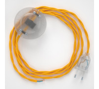 Conexión suelo 3m Transparente cable trenzado Seda Amarillo TM10