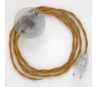Conexión suelo 3m Transparente cable trenzado Seda Dorado TM05