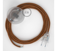 Conexión suelo 3m Transparente cable redondo Seda Glitter Cobre RL22