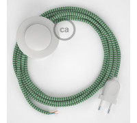 Conexión suelo 3m Blanco cable redondo Seda Blanco Verde RZ06