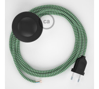 Conexión suelo 3m Negro cable redondo Seda Blanco Verde RZ06